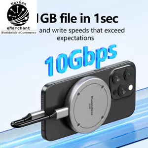 Custodia SSD magnetica M.2 NVMe per telefono cellulare, 10 Gbps USB-C 2230/2242 - Foto 1 di 7