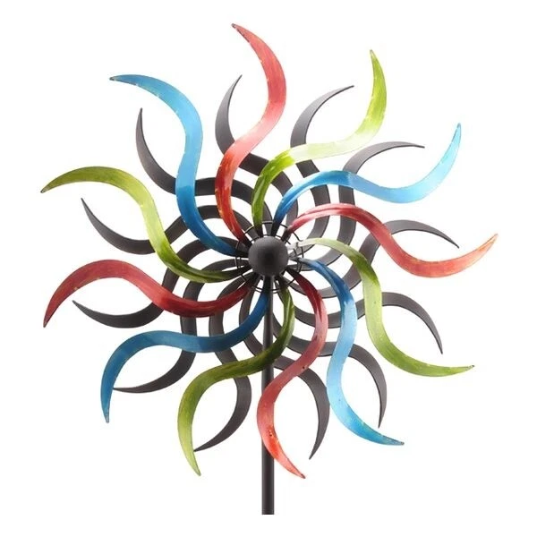 Windrad Gartenstecker Bunt 184 cm, Stecker Garten Deko  - Bild 1 von 1
