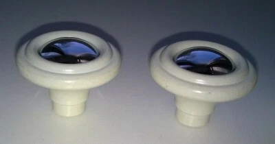 Keramik - Knopf weiß, Einlage innen silber 31 mm hoch, Ø 35 mm 4 Stk. vorhanden - Bild 1 von 3