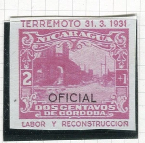 NICARAGUA; 1931 early Pictorial Official issue IMPERF PROOF/ESSAY, 2c. - Picture 1 of 1