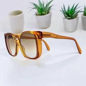 Vintage 70s Marwitz Yves Chantal Sunglasses Mod 3086 Yellow Made Germany - Picture 1 of 8