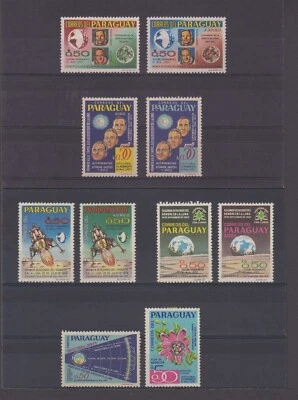 PARAGUAY 1969 ESPACIO SIN LISTAR JUEGO COMPLETO DE 8 SELLOS Y 4 HOJAS DE RECUERDO ¡POCO COMÚN! Foto 1 de 2