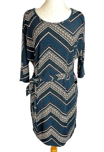 Fashion to figure women’s dress size 1X geometric print pre-owned - Picture 1 of 8