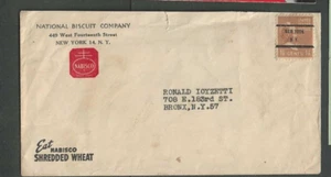 Ca 1939 NY National Biscuit Co-Nabisco Advertising Shredded Wheat On Cover--- - Picture 1 of 6