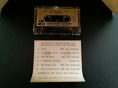 RARE UMKC Conservatory of Music Jazz Ensembles Kansas City, MO Cassette Tape - Image 1 of 2