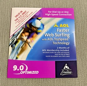 Vintage AOL 9.0 Optimized Disc CD-ROM Sealed U.S. Only Edition America Online - Picture 1 of 3
