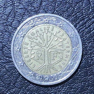 2 Euro coin France RF 2000 errors ) Look Foto Nice Coin - Picture 1 of 9