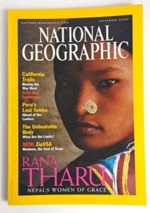National Geographic Magazine With Map September 2000 Rana Tharu Peru Lost Tombs - Picture 1 of 9