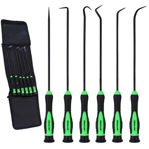 6PC Precision Pick Hook Set Car Auto Oil Seal O-Ring Seal Gasket Puller Remover - Picture 1 of 10