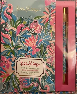 Agenda Lilly Pulitzer On The Go planejador mensal atualizado e caneta você adiciona as datas - Imagem 1 de 4