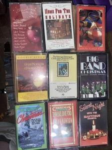 CHRISTMAS Music Cassette Tape Lot Of 9 - Picture 1 of 5