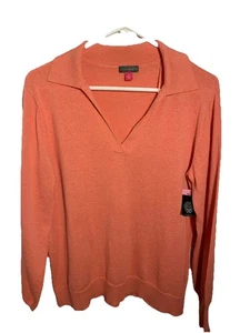 Nuevo con etiquetas Suéter Vince Camuto Cuello Ligero Coral Mujer Talla S Cuello en V Otoño Trabajo - Imagen 1 de 6