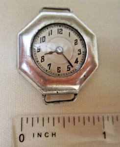 Vintage Bourquin Swiss 935 Sterling Silver Wristwatch 7 Jewels Octagon Case - Picture 1 of 13