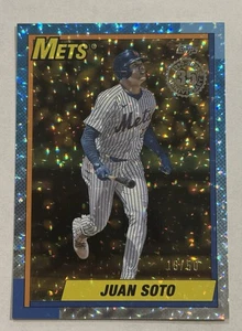 2025 Topps Series 2 Juan Soto 35th Anniversary 1990 Gold Crackle Foil #/50 Mets. - Picture 1 of 2