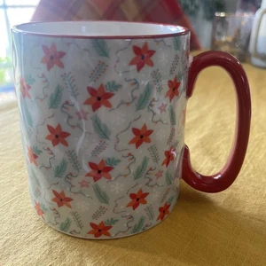 10 Strawberry Street ARTISAN - Weihnachtsstern 14 Unzen Becher grün roter Griff - Bild 1 von 5