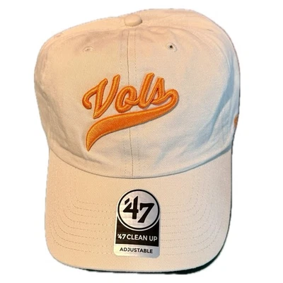 Tennessee Volunteers Script ‘47 Clean Up Natural Tan Adjustable Hat - Image 1 of 3