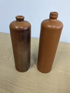 Pair Of 1 Litre Amsterdam Stoneware Bottles Collectable Vintage Jugs - Picture 1 of 4