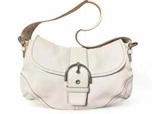 Coach 9248 Soho Schultertasche weiß Leder Hobo Y2K Handtasche gebraucht Japan - Bild 1 von 20