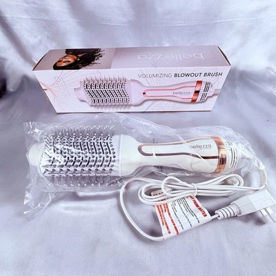 Cepillo de soplado voluminizador Bellezza cepillo secador de aire caliente blanco/oro rosa nuevo en caja 1200 W Foto 1 de 4