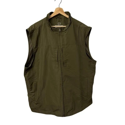 SCOTTeVEST RFID Travel Vest Mens XXXL Pockets TEC Full Zip Commuter Olive Green  - Image 1 of 4