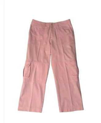 Lauren Ralph Lauren Active Stretch Cargo Capri Cropped Pants Pink Size 6 pockets - Image 1 of 4