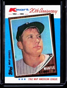 1982 Topps Kmart 20th Anniversary AL & NL MVP's Mickey Mantle Yankees #1 - Picture 1 of 2