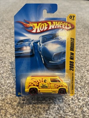 Dodge Van 2008 Hot Wheels nuevos modelos 7/40 personalizado 77 variante amarilla rueda OH5 Foto 1 de 4