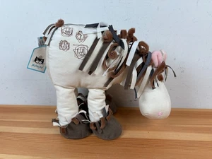 Jellycat Hicketty Horse 1999 giocattolo morbido vintage 22 cm RARO pony marrone crema - Foto 1 di 13