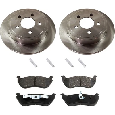 Rear Brake Disc Rotor and Pad Kit For 2003-2005 Jeep Liberty 03-06 Jeep Wrangler - Image 1 of 4