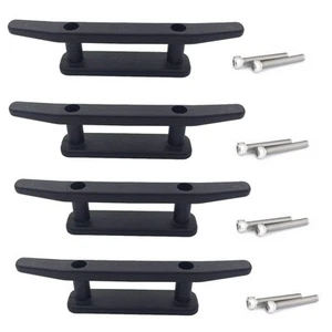 6.5" Black Anchor Cleat Kit for Kayak Boat Canoe Mooring Deck Mount (4Pcs) - Picture 1 of 3