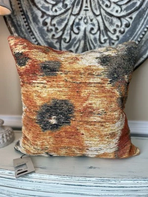 West Elm Floral Ikat Pillow Cover & Insert 20”x20” Dark Horseradish NWT READ - Image 1 of 4