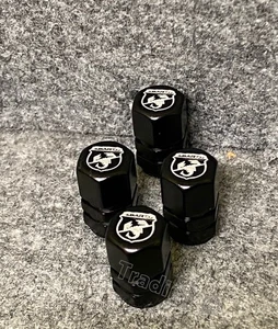 4  ABARTH  Ventilkappen Schwarz Eloxiert Incl.Sofort Versand aus 🇩🇪 - Bild 1 von 3