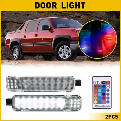 2X Luces de puerta de cortesía LED RGB para Tahoe Chevrolet Suburban 1500 2500 1995-2006 Foto 1 de 4