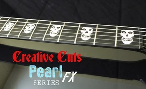 Crimson Ghost Misfits Skull MOP Fret Markers Inlay Stickers for BASS and GUITAR - Picture 1 of 4