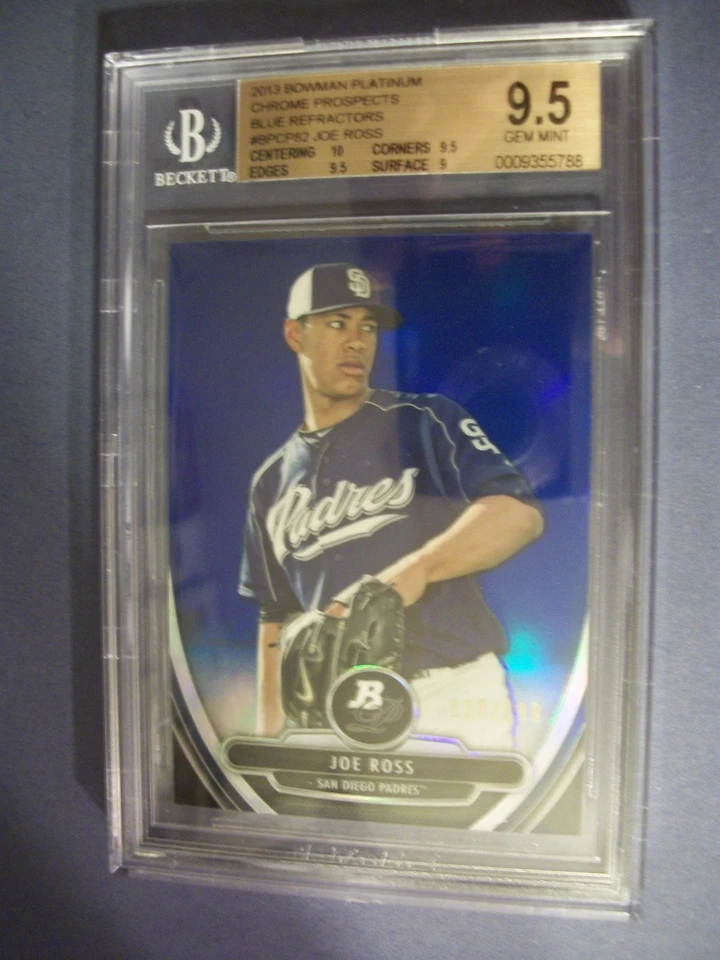 JOE ROSS 2013 Bowman Platinum Chrome Prospects Blue Refractor BGS GEM MINT 9.5 - Image 1 of 1