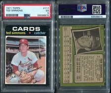 PSA 5 1971 Topps #117 Ted Simmons RC St. Louis Cardinals G00 4515