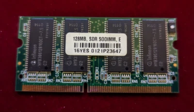 INFINEON LAPTOP MEMORY (HYB39S128160CT-7.5) 128 MB, SDR SODIMM, E - Image 1 of 4