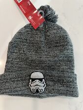 Disney Star Wars Knit Pom Beanie Stormtrooper Patch New with Tags