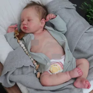 19 Inch Sleeping Reborn Doll Lifelike Body Newborn Soft Gift Baby Silicone - Picture 1 of 6