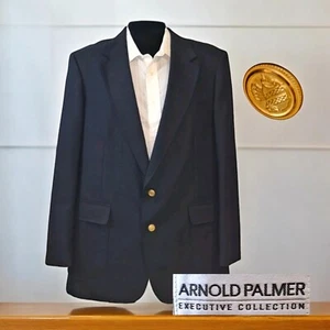 Abrigo deportivo Arnold Palmer 42L Blazer para hombre azul marino con botones dorados - Imagen 1 de 12