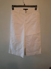 BCBG Maxazria size 6 White Wide Leg Crop Pants