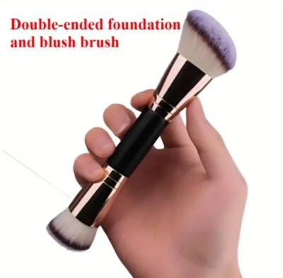 Double Ended Foundation Blush Brush Single Use for Contouring and Tanning
