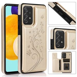 For Samsung Galaxy A13 A33 A53 A73 5G Case wallet Card Holder slots Leather back