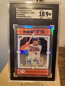 2023 BOWMAN CHROME ASCENSIONS AUTO RC FRANCISCO ALVAREZ #/150 SGC 9 AUTO 10!!! - Picture 1 of 2