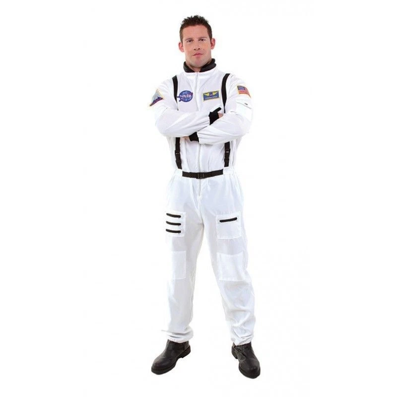 Fantasia masculina adulta Halloween 29362 Underwraps astronauta branco NASA Space EUA - Imagem 1 de 1