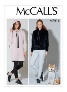 McCall's Sewing Pattern 7816 Misses 16-26 Easy Top Dress Pants and Dog Coat - Picture 1 of 12