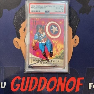 💎PSA 10 GEM MINT 1992 Marvel Masterpieces MAJOR VICTORY #48 POP 14 - Bild 1 von 3
