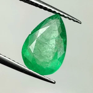 Certified 1.95 CT - Natural Zambian Emerald Pear Shape Nice Luster - 6662 - Picture 1 of 2