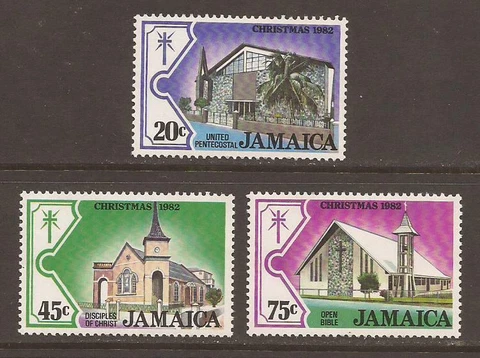 JAMAICA 1982 SG570/572 Christmas. Churches (3rd series) MNH (JB21549) Cover
