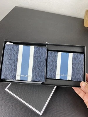 MICHAEL KORS MENS BILLFOLD 3 IN 1 WALLET SET GIFT BOX  - Image 1 of 4